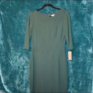 Daniel Cremieux Green Quarter Length Sleeve Dress